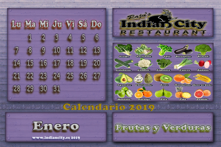 Calendario de Temporada RajusIndianCity 2019 - Enero