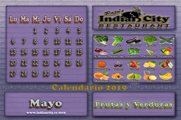 Calendario de Temporada RajusIndianCity 2019 - Mayo