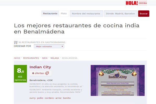 Raju´s IndianCity en GastroRanking