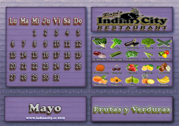 Calendario Mayo RajusIndianCity