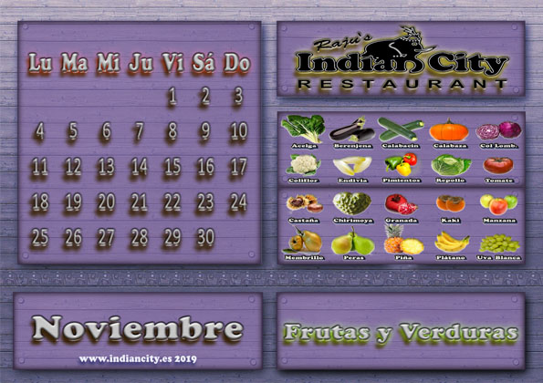 Calendario Temporada RajusIndiancity Noviembre 2019